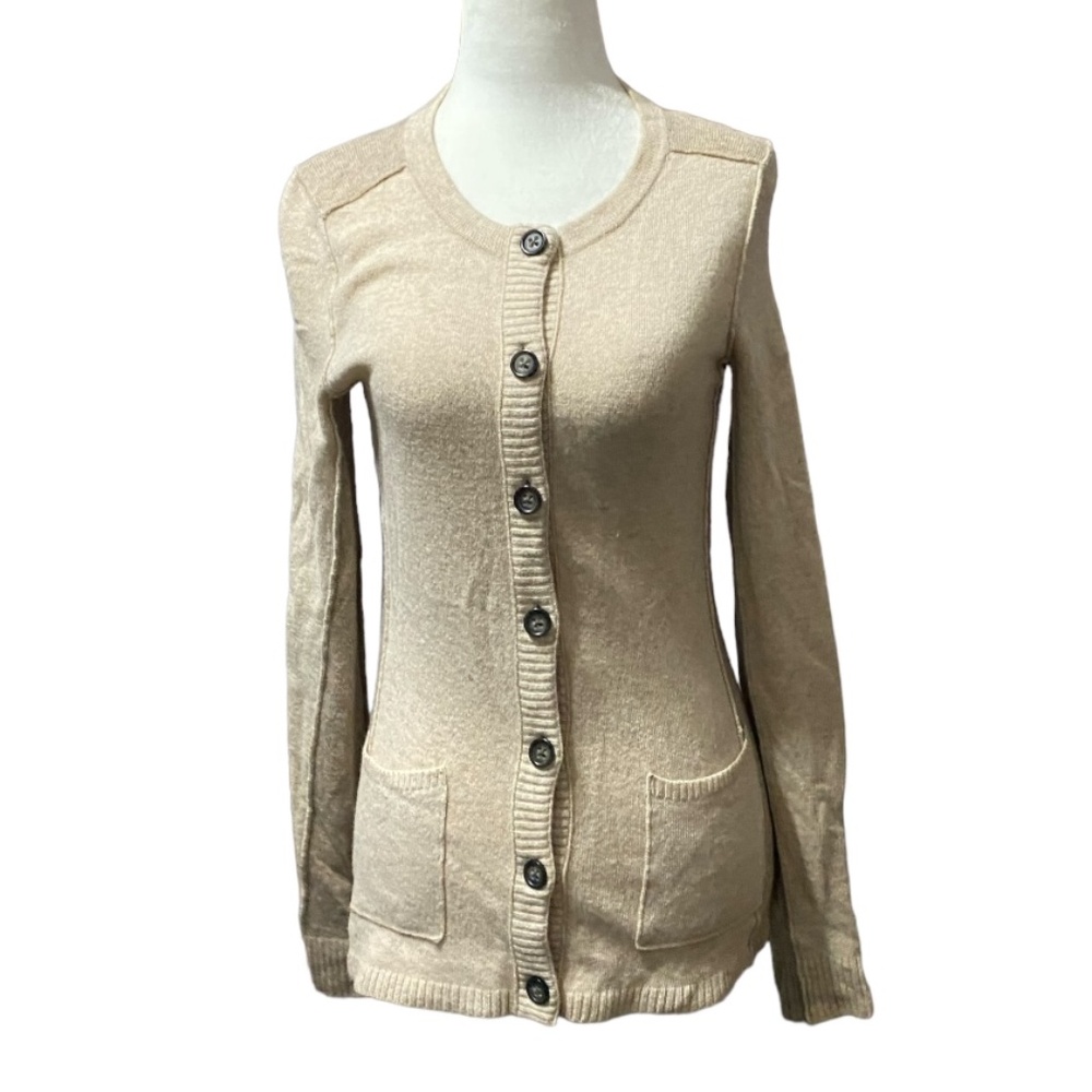 Banana Republic Lambswool/cashmere blend  colorblock cardigan. Sz S
